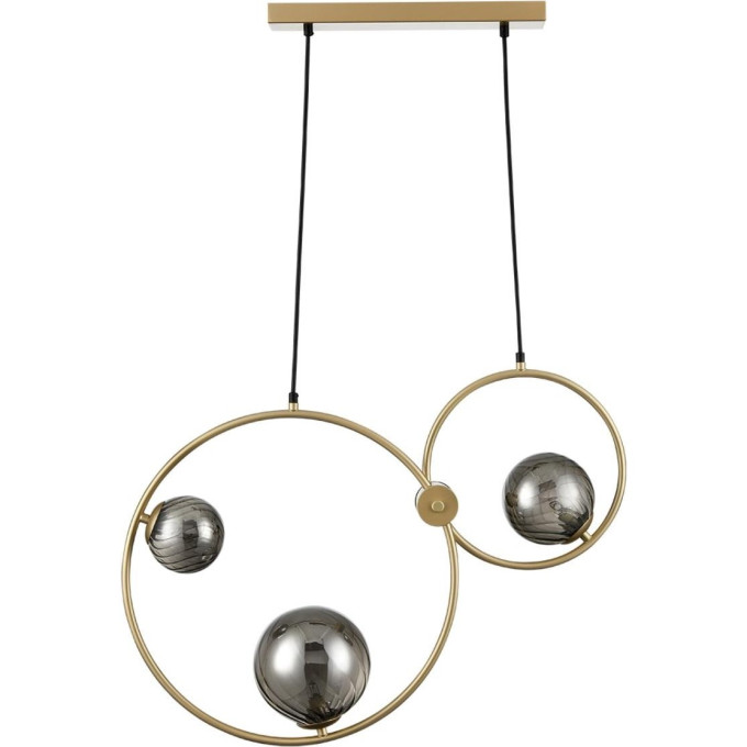 Подвесной светильник LUMION ORNATO 8036/3 MODERNI LN25 G9 3*35W 220V шампань/дымчатый, металл/стекло