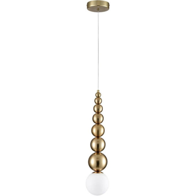 Подвесной светильник LUMION SOLIDA 8087/1A MODERNI LN25 302 G9 1*20W 220V золото/белый, металл/стекло