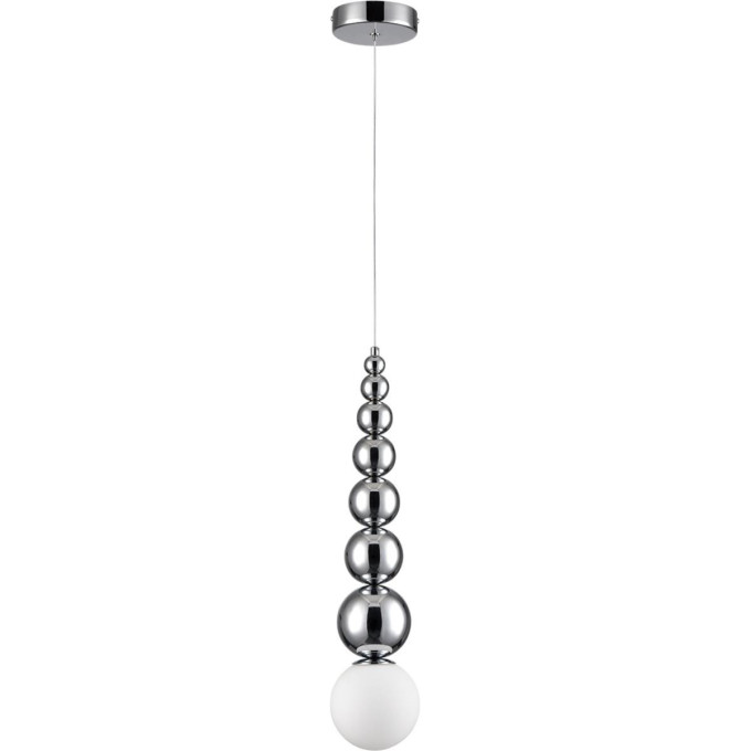 Подвесной светильник LUMION SOLIDA 8088/1A MODERNI LN25 302 G91*20W 220V хром/белый, металл/стекло