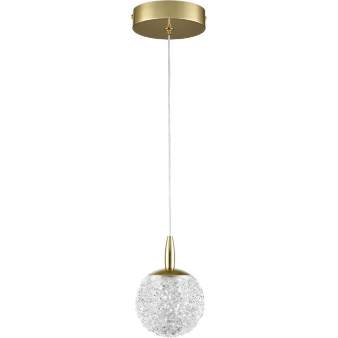 Подвесной светильник LUMION TRINO 8080/1A LEDIO LN25 000 LED 1*3W 220V золото/прозрачный металл/акрил