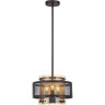 Подвесной светильник LUMION ZARINA 8007/3 MODERNI LN24 Е14 3*40W 220V черный/черный, золотой металл/металл, стекло