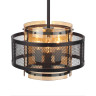 Подвесной светильник LUMION ZARINA 8007/3 MODERNI LN24 Е14 3*40W 220V черный/черный, золотой металл/металл, стекло