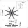 Потолочная люстра LUMION ALBERTA 8029/65CL LEDIO LN25 с ПДУ LED 65W 3000-6000К 220V белый/белый, металл/акрил