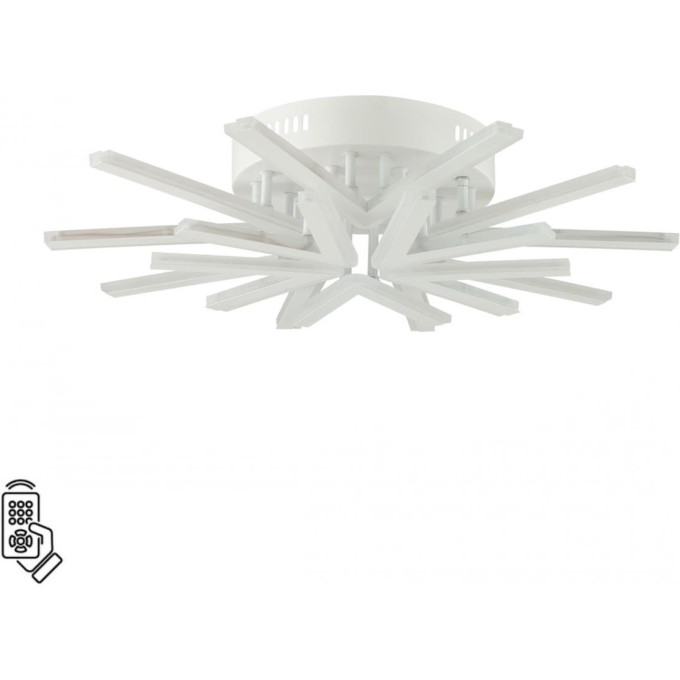 Потолочная люстра LUMION ALBERTA 8029/80CL LEDIO LN25 с ПДУ LED 80W 3000-6000К 220V белый/белый, металл/акрил
