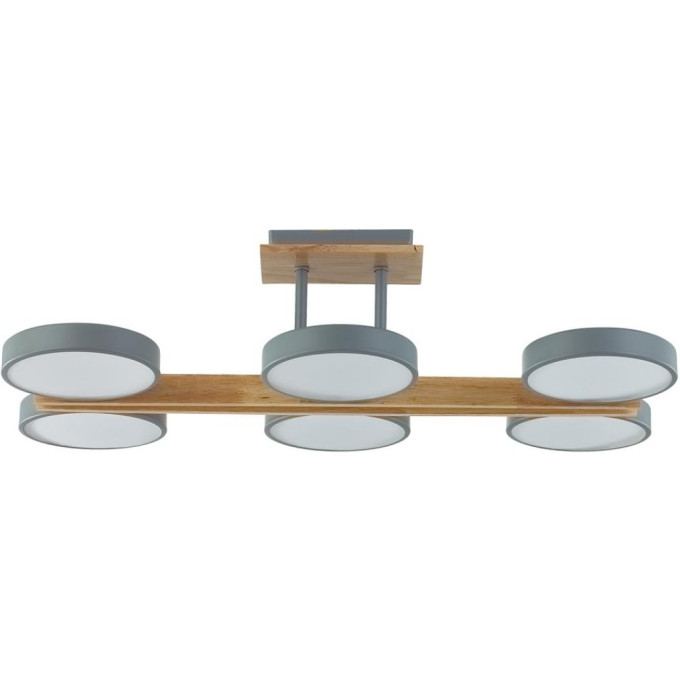 Потолочная люстра LUMION PLATO 8031/108CL LEDIO LN25 LED 108W 3000-6000К 220V серый, дерево/металл, акрил