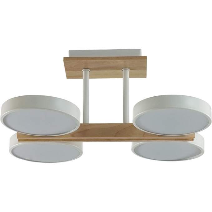 Потолочная люстра LUMION PLATO 8030/72CL LEDIO LN25 LED 72W 3000-6000К 220V белый, дерево/металл, акрил
