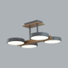 Потолочная люстра LUMION PLATO 8031/72CL LEDIO LN25 LED 72W 3000-6000К 220V серый, дерево/металл, акрил
