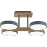 Потолочная люстра LUMION PLATO 8031/72CL LEDIO LN25 LED 72W 3000-6000К 220V серый, дерево/металл, акрил
