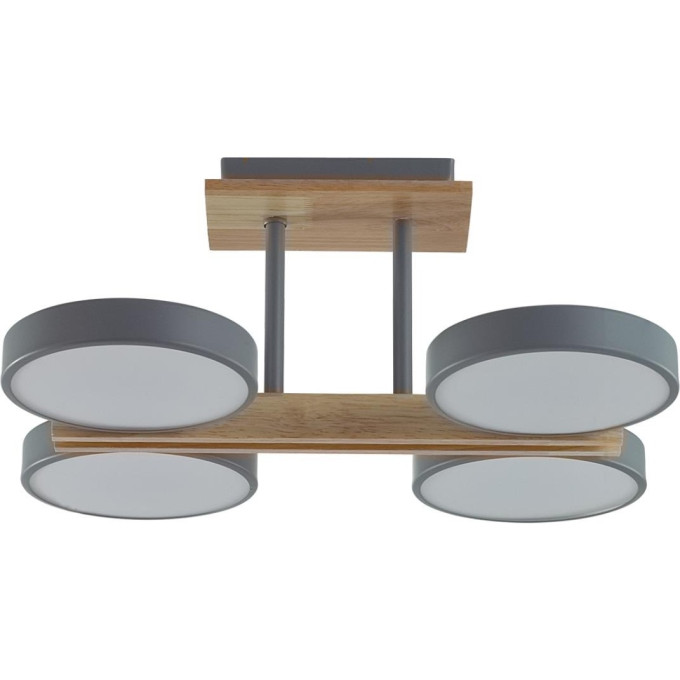 Потолочная люстра LUMION PLATO 8031/72CL LEDIO LN25 LED 72W 3000-6000К 220V серый, дерево/металл, акрил