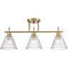 Потолочная люстра LUMION VIVIAN COMFI LN258188/3C E14 3*40W 220V латунь/прозрачный, металл/стекло
