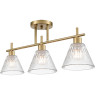 Потолочная люстра LUMION VIVIAN COMFI LN258188/3C E14 3*40W 220V латунь/прозрачный, металл/стекло
