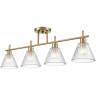 Потолочная люстра LUMION VIVIAN COMFI LN25 8188/4C E14 4*40W 220V латунь/прозрачный, металл/стекло