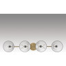Потолочная люстра LUMION VIVIAN COMFI LN25 8188/4C E14 4*40W 220V латунь/прозрачный, металл/стекло
