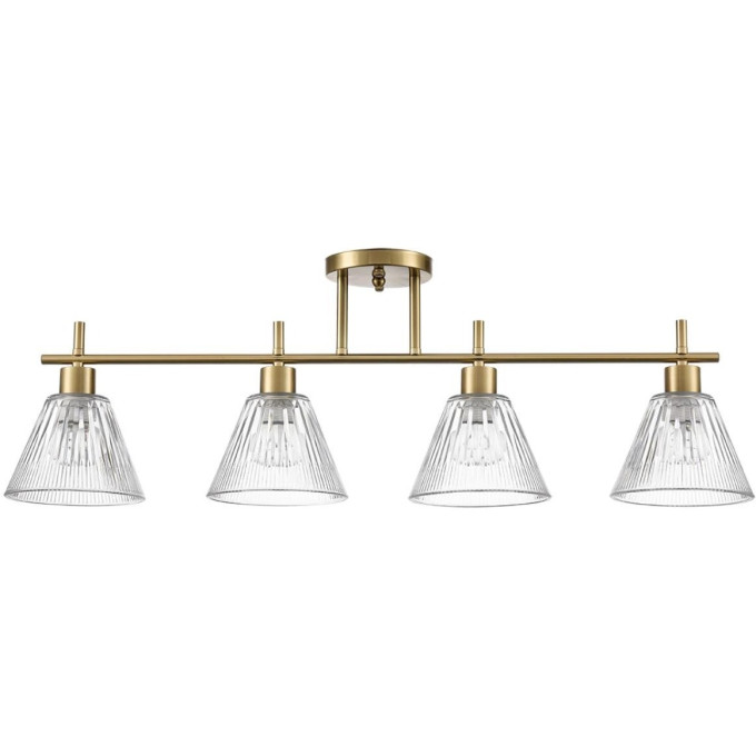 Потолочная люстра LUMION VIVIAN COMFI LN25 8188/4C E14 4*40W 220V латунь/прозрачный, металл/стекло