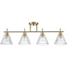 Потолочная люстра LUMION VIVIAN COMFI LN25 8188/4C E14 4*40W 220V латунь/прозрачный, металл/стекло