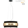 Потолочный светильник LUMION ANIMAISA 8003/6C MODERNI LN24 Е27 6*60W 220V черный/черный, золотой металл/металл, текстиль