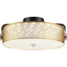 Потолочный светильник LUMION DRUMY 6597/40L LEDIO LN24 LED 40W 4000К 220V черный, античная латунь/античная латунь металл/металл, стекло