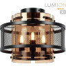 Потолочный светильник LUMION ZARINA 8007/3C MODERNI LN24 Е14 3*40W 220V черный/черный, золотой металл/металл, стекло