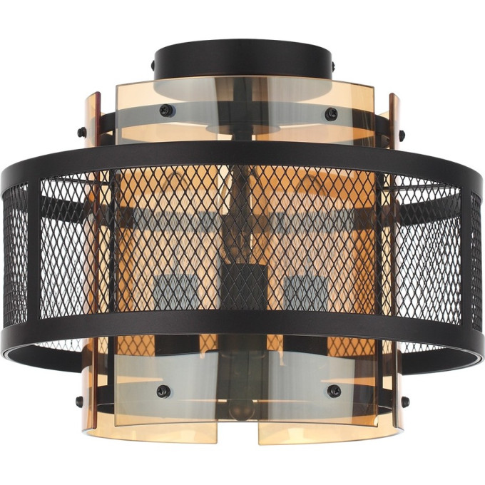 Потолочный светильник LUMION ZARINA 8007/3C MODERNI LN24 Е14 3*40W 220V черный/черный, золотой металл/металл, стекло