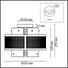 Потолочный светильник LUMION ZARINA 8007/3C MODERNI LN24 Е14 3*40W 220V черный/черный, золотой металл/металл, стекло