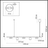 Светильник подвесной LUMION FLINT 6532/57L LEDIO LN23 029 LED 57W 3000-6000K 2171Лм 220V чёрный латунь
