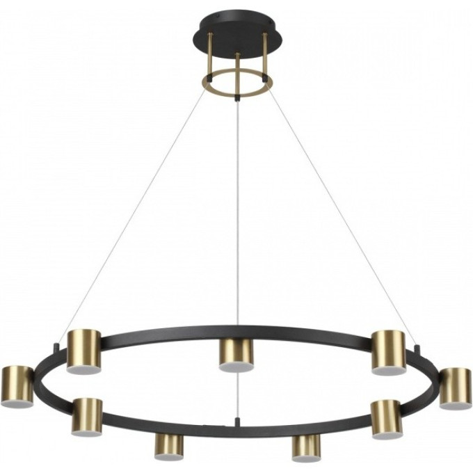 Светильник подвесной LUMION FLINT LEDIO 6532/58L LN23 029 LED 58W 3000-6000K 2224Лм 220V чёрный, латунь