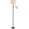Торшер LUMION KAYA 8042/2F MODERNI LN25 Е27 1*60W + Е14 1*40W 220V черный/бежевый, металл/текстиль