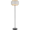 Торшер LUMION LAUNA 8043/1F MODERNI LN25 Е27 1*60W 220V черный/серый/бежевый, металл/текстиль/ротанг