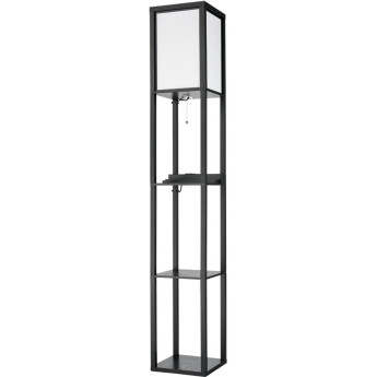 Торшер LUMION PRACTIC 8093/1F COMFI LN25 Е27 1*60W 220V черный/белый, дерево/текстиль