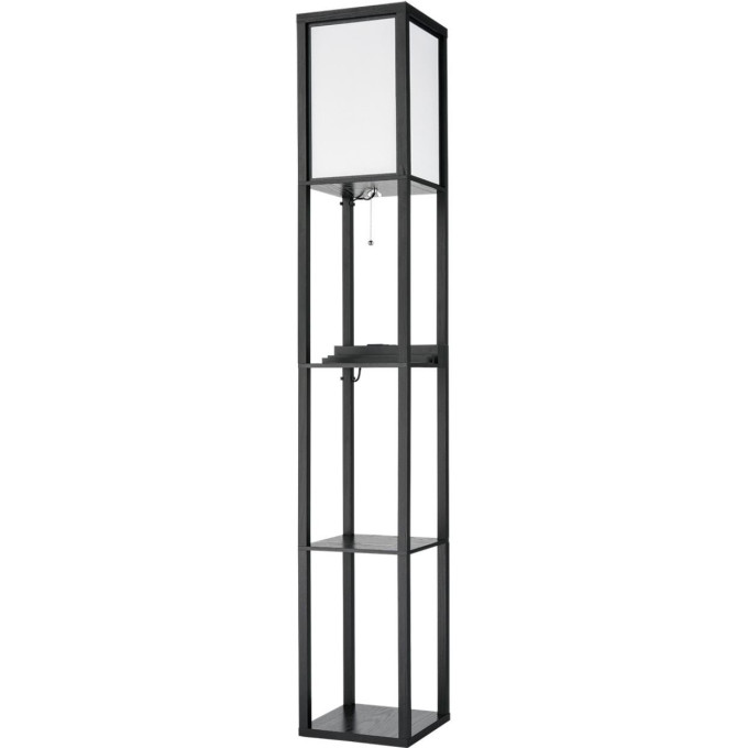 Торшер LUMION PRACTIC 8093/1F COMFI LN25 Е27 1*60W 220V черный/белый, дерево/текстиль